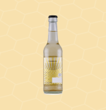 Rückseite der Wabenbrause Flasche von Bienenwixe mit Inhaltsangaben.