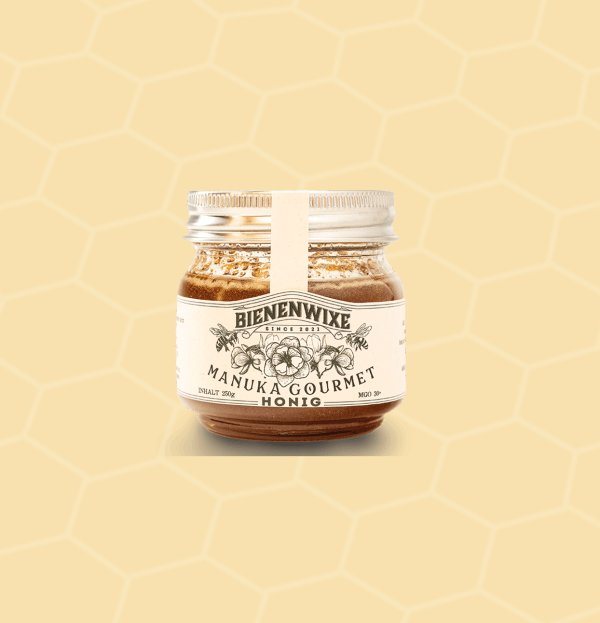 Bienenwixe Manuka Gourmet Honig im Glas – stark, süß und antibakteriell