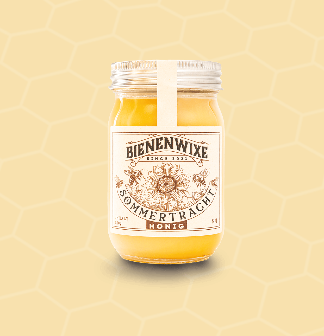 Bienenwixe Sommertrachthonig im Glas – süß, cremig und naturbelassen