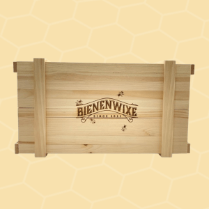 Bienenwixe Geschenkbox aus Holz für Honig und Upcycling-Produkte