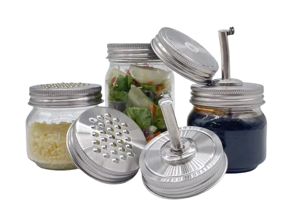 Upcycling-Gläser-Set mit Edelstahlverschlüssen von Bienenwixe